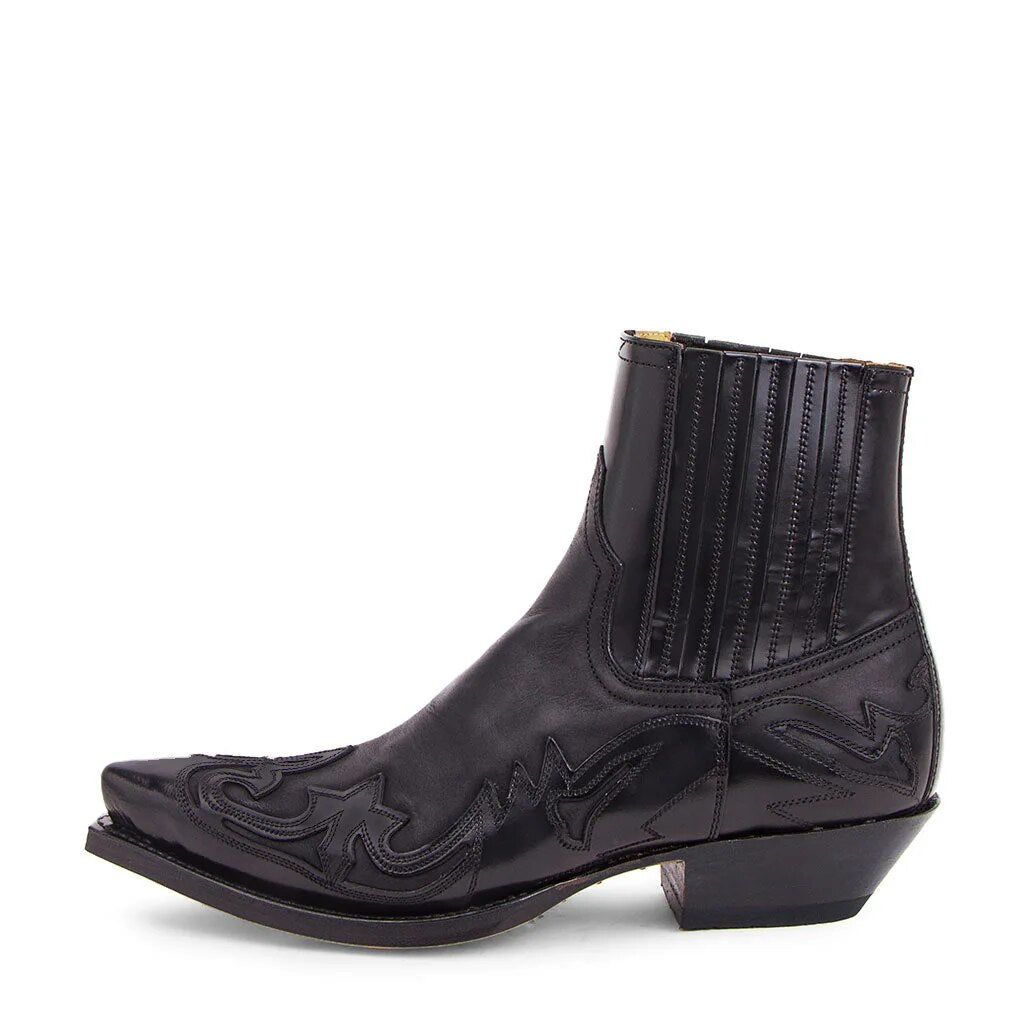 Women's Leather Western Ankle Boots for Autumn