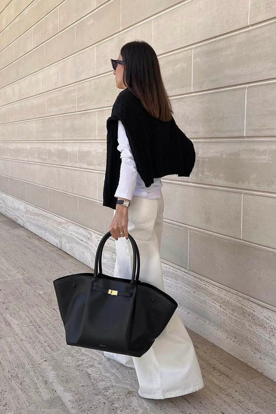 Women's Large Leather Tote Shoulder Bag