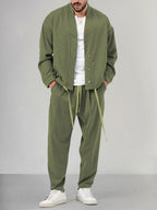 Men's Relaxed Two-Piece Jacket and Trousers Set