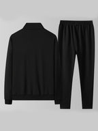 Men's Zip-Up Tracksuit Set | Stand Collar Track Jacket & Trousers