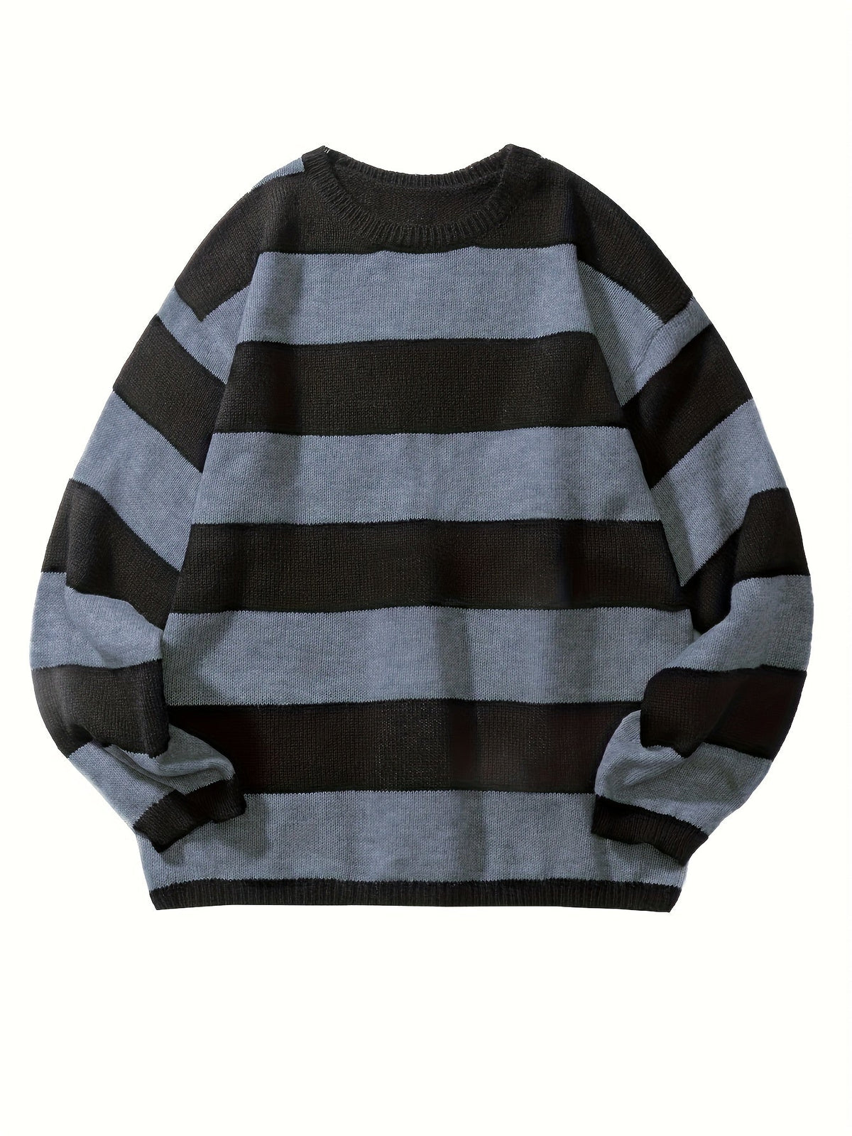 Pull en maille rayé pour homme | Pull à col rond