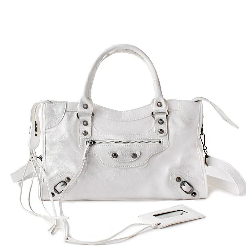 Women's PU Leather Duffel Bag with Crossbody Strap