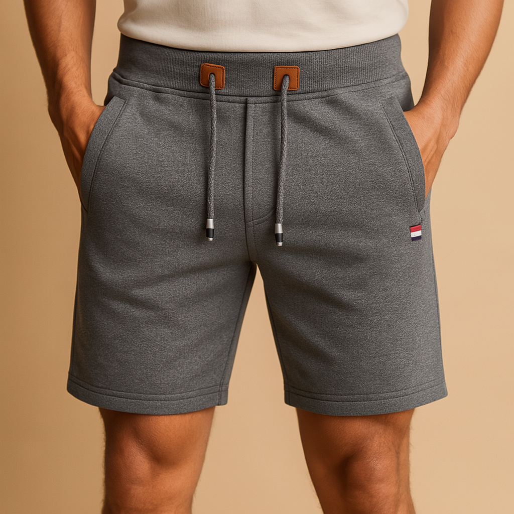 Short léger en jersey avec cordon de serrage et poche zippée pour homme