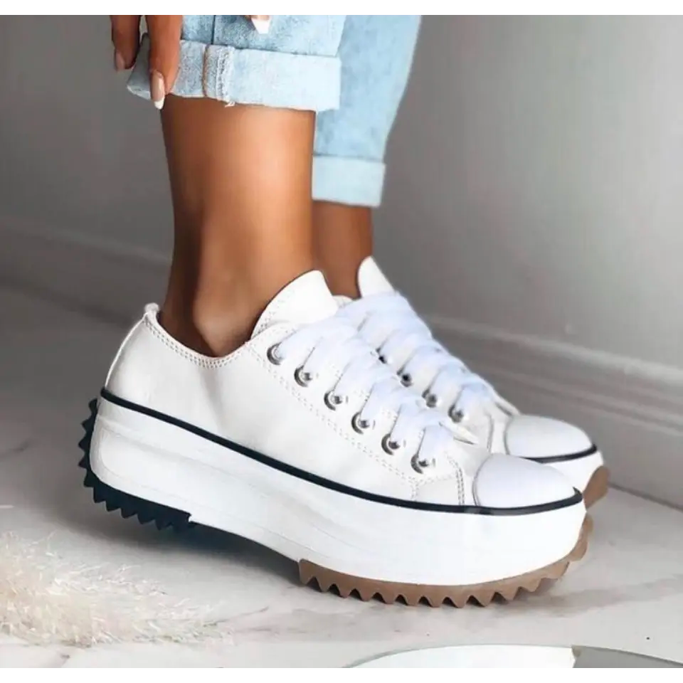 Women's Chunky Platform Canvas Trainers