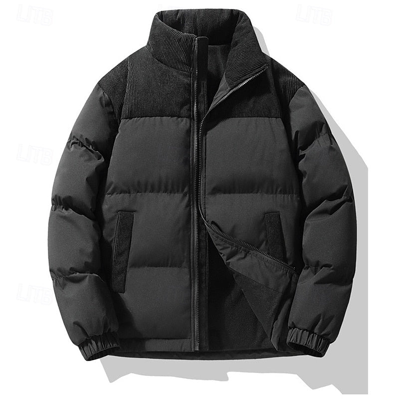 Doudoune matelassée pour homme | manteau d'hiver à col montant