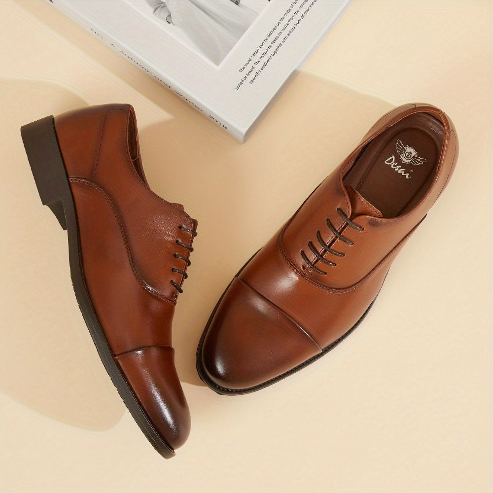 Men's Classic Cap-Toe Oxford Lace-Up Dress Shoes