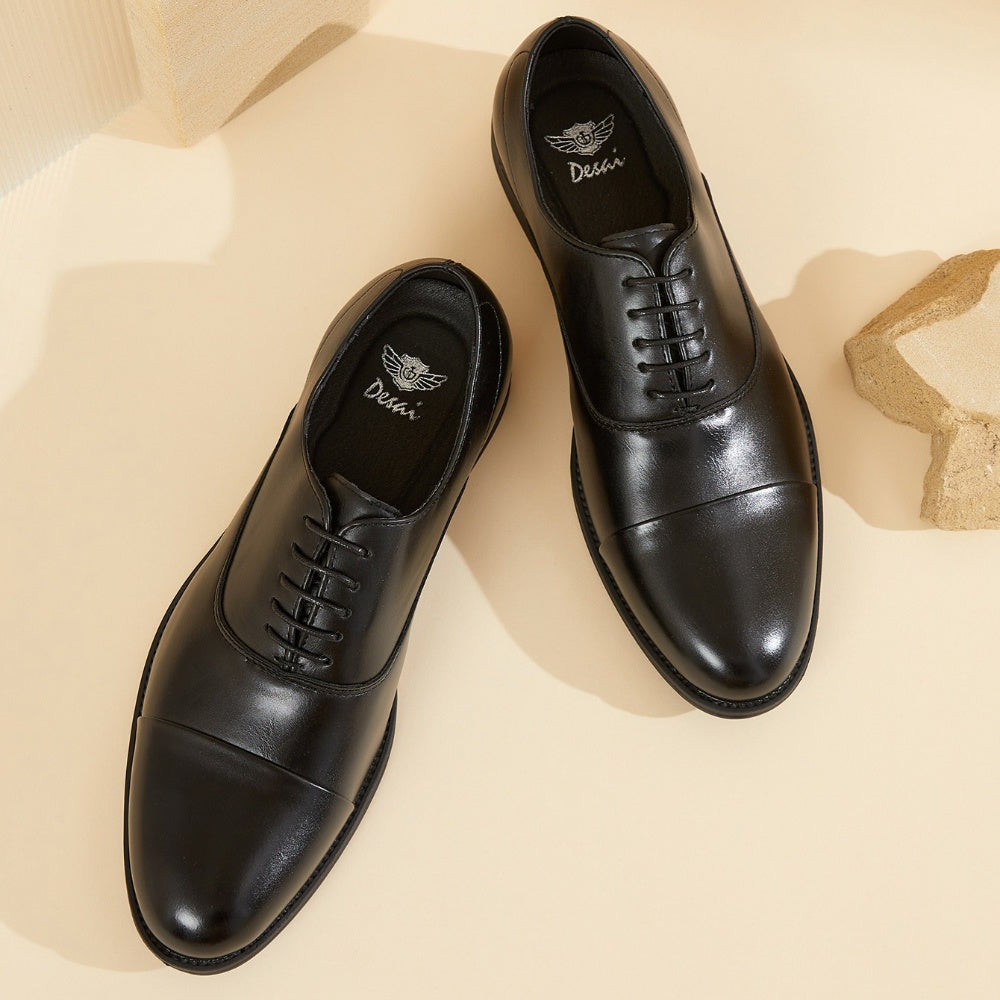 Men's Classic Cap-Toe Oxford Lace-Up Dress Shoes