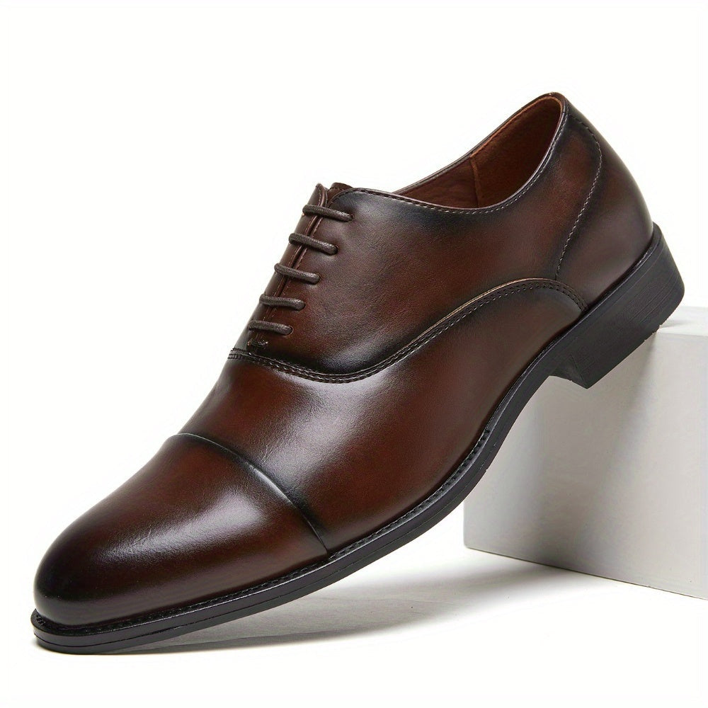 Men's Classic Cap-Toe Oxford Lace-Up Dress Shoes