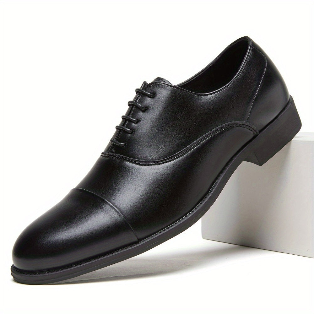 Chaussures habillées Oxford classiques à lacets et bout fleuri pour homme