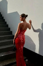 Women's Sequin Maxi Dress | Deep V-Neck Evening Gown