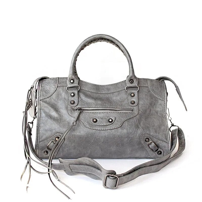 Women's PU Leather Duffel Bag with Crossbody Strap