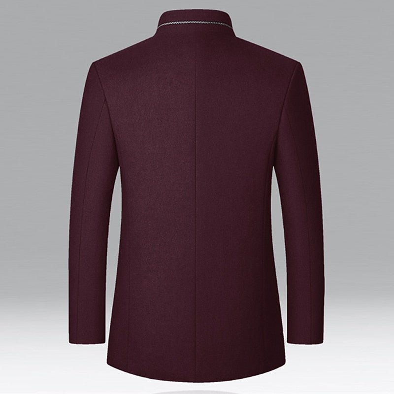Men's Stand-Collar Lined Trench Coat | Tailored Fit