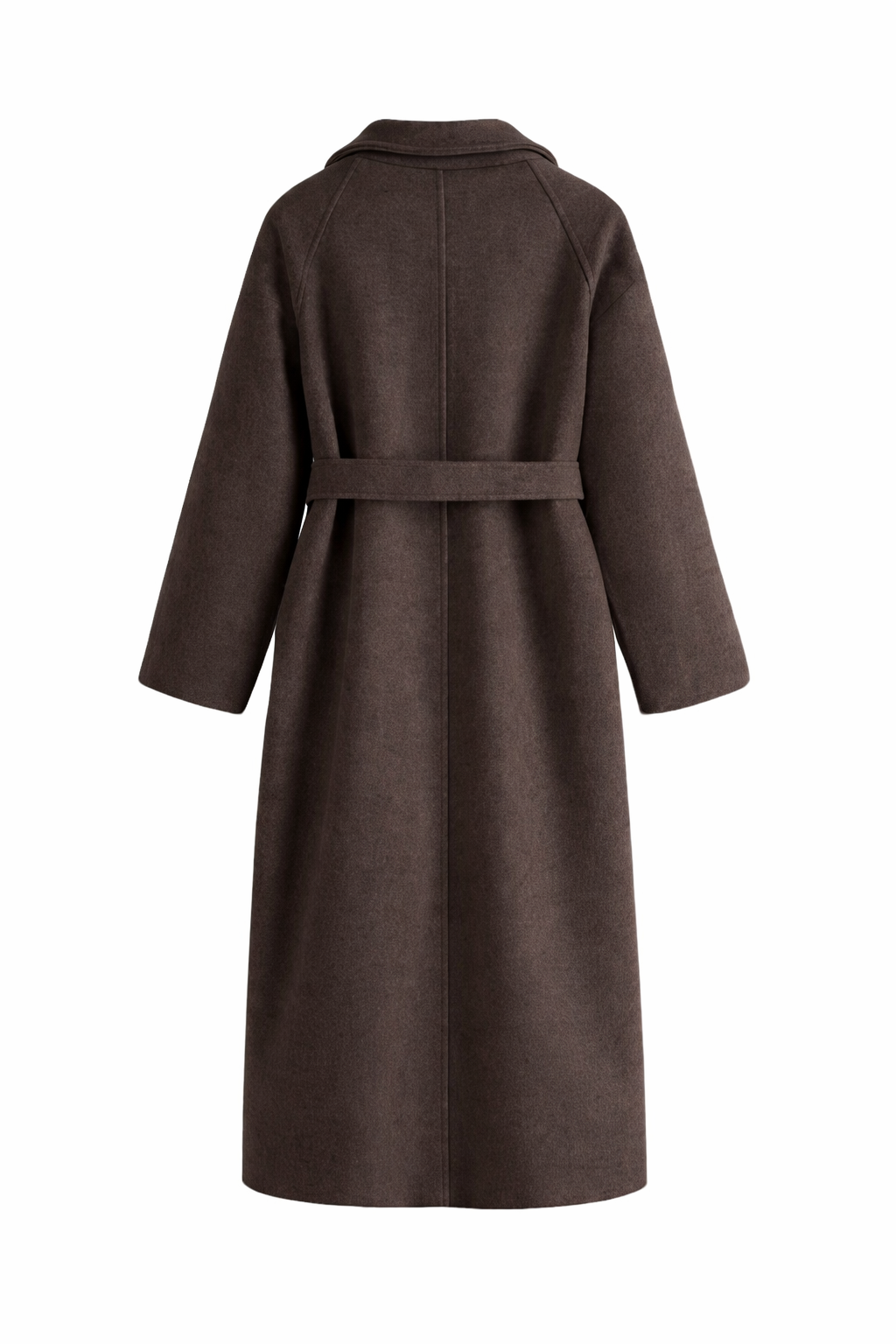 Women's Belted Long Coat | Waist-Defining Wool-Blend
