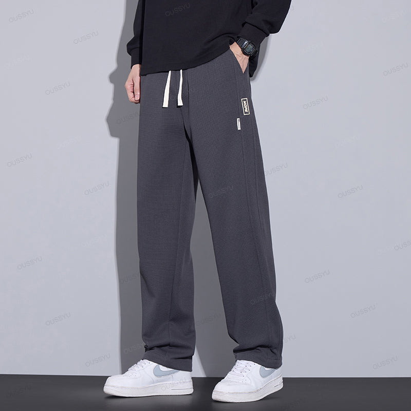 Men’s Waffle Texture Relaxed Fit Trousers