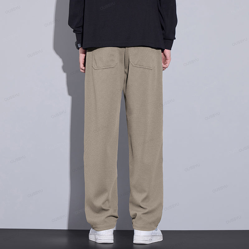 Men’s Waffle Texture Relaxed Fit Trousers