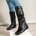 Women’s Slouch Knee-High Boots with Side Zip