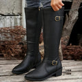 Women’s Knee-High Buckle Riding Boots
