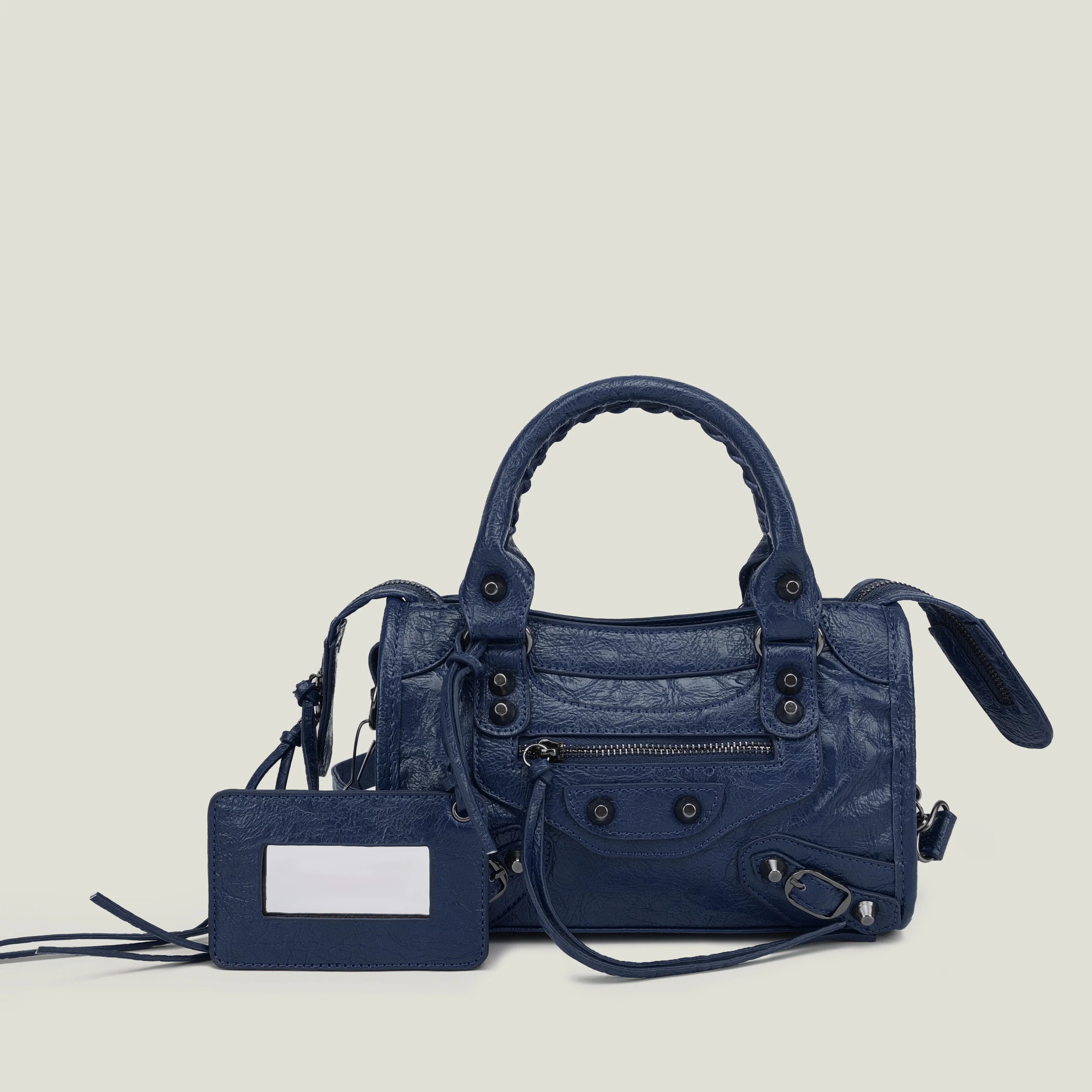 Women's PU Leather Duffel Bag with Crossbody Strap