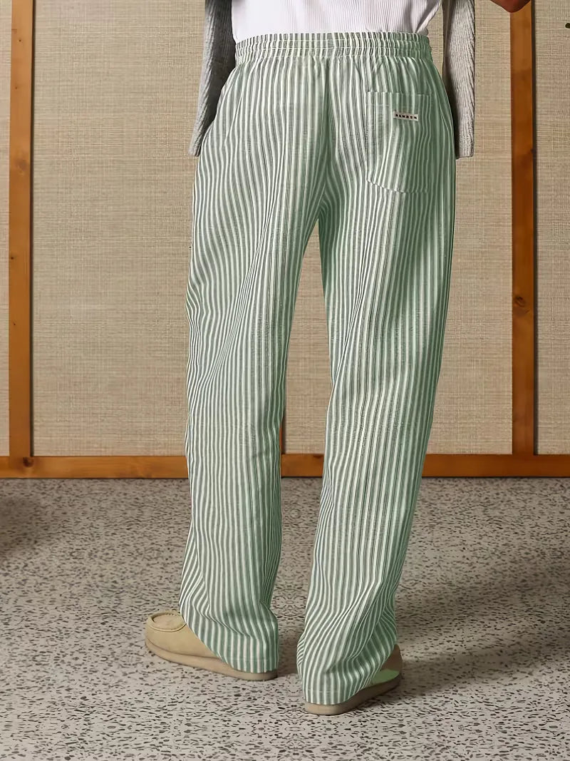 Men’s Striped Wide Leg Trousers