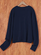 Women’s Knitted Button Cardigan with Crew Neck and Pocket