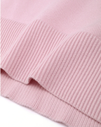 Damski oversize’owy sweter z dzianiny z okrągłym dekoltem