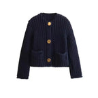 Women’s Chunky Knit Button Cardigan with Pockets