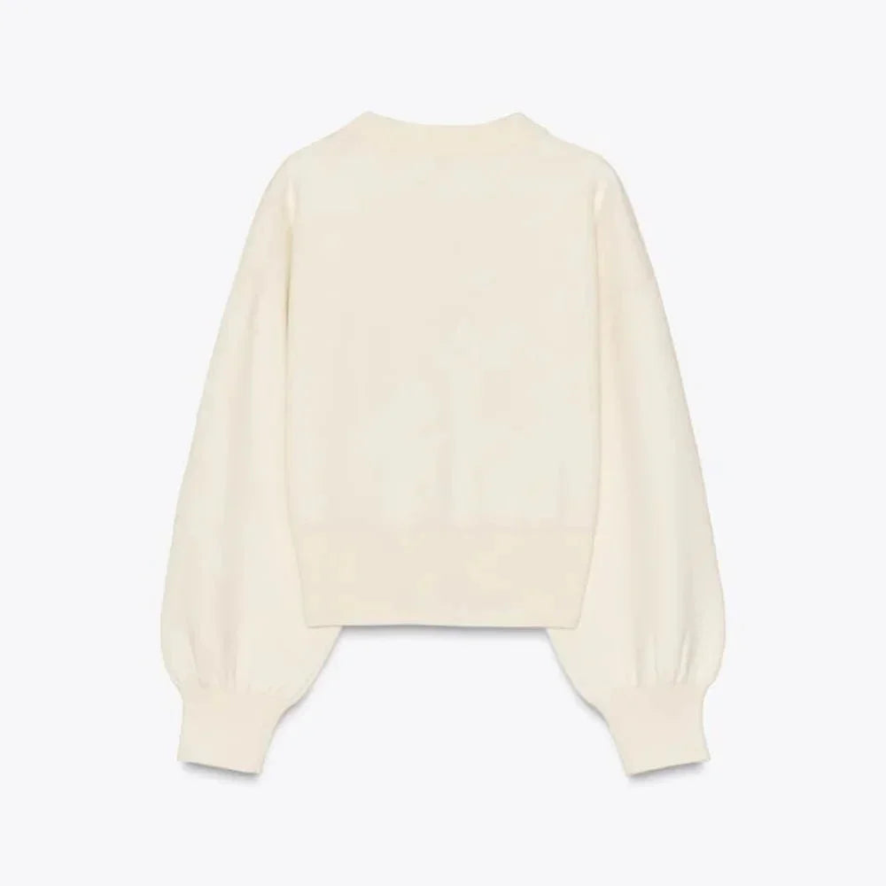 Women’s Statement Button Crew Neck Cardigan