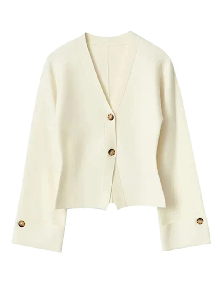 Women’s Oversized V-Neck Button Cardigan
