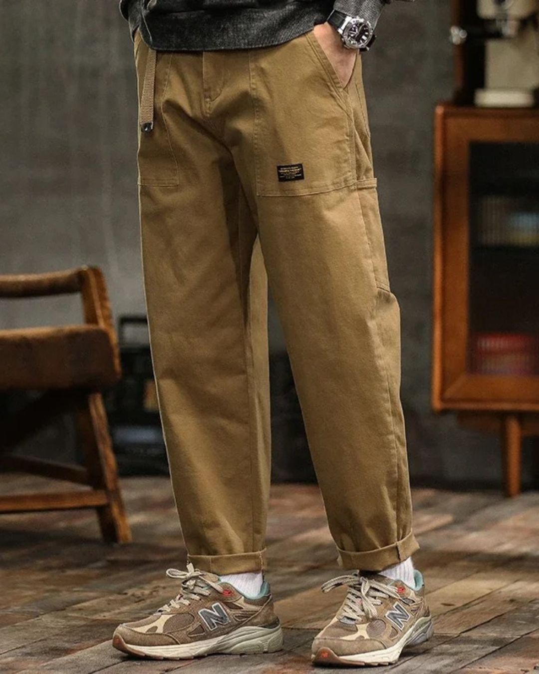 Pantalon cargo utilitaire pour homme à coupe décontractée