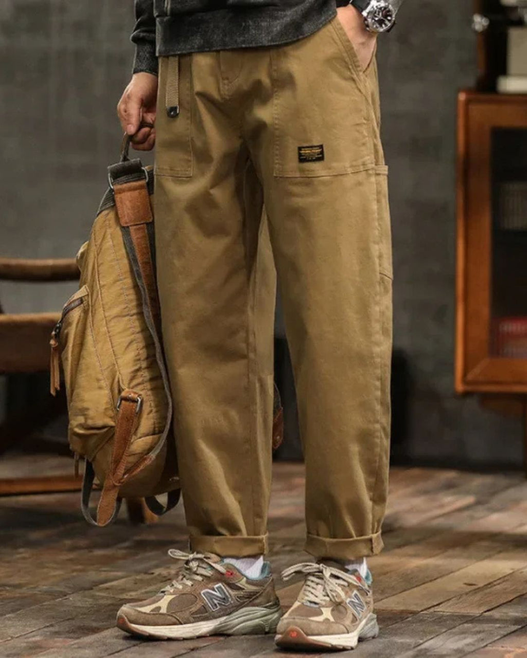 Men's Relaxed Fit Utility Cargo Trousers