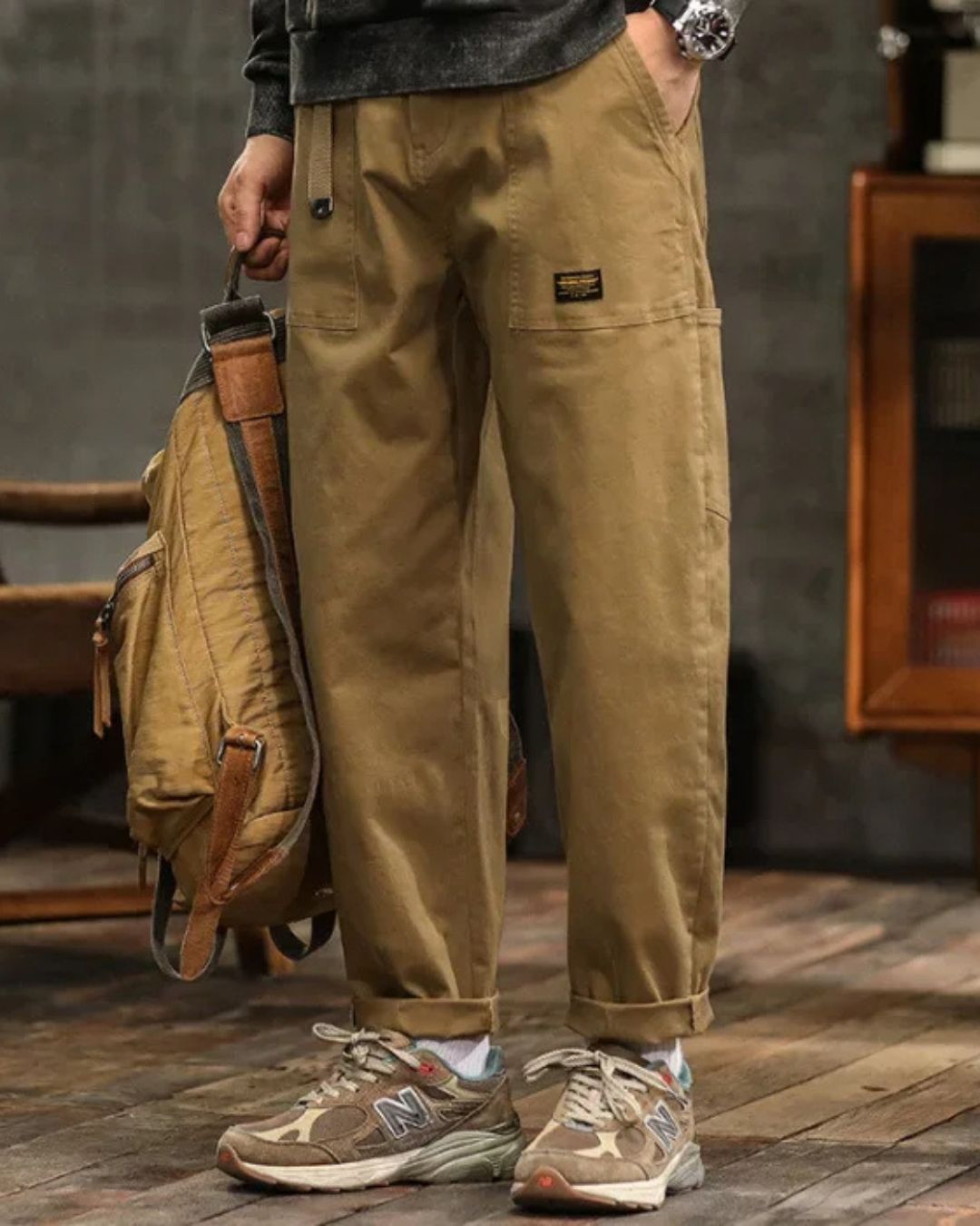 Pantalon cargo utilitaire pour homme à coupe décontractée