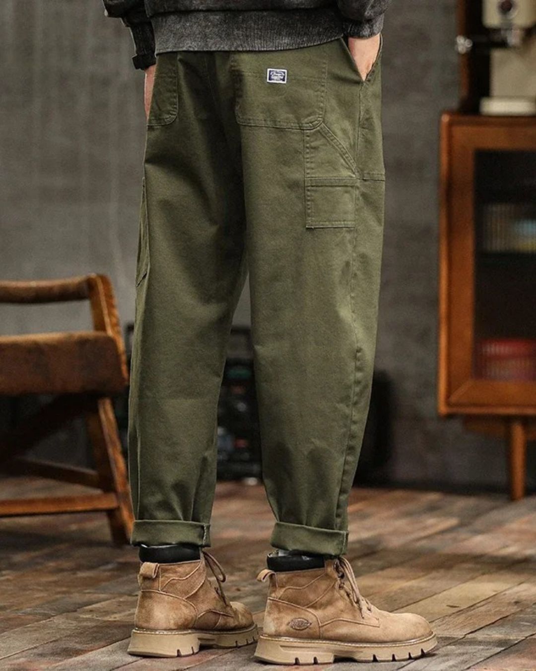 Pantalon cargo utilitaire pour homme à coupe décontractée