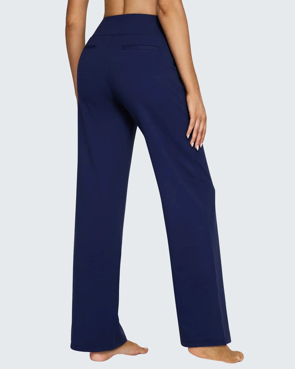 Women's High-Waisted Wide-Leg Trousers with Pockets