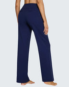 Women's High-Waisted Wide-Leg Trousers with Pockets