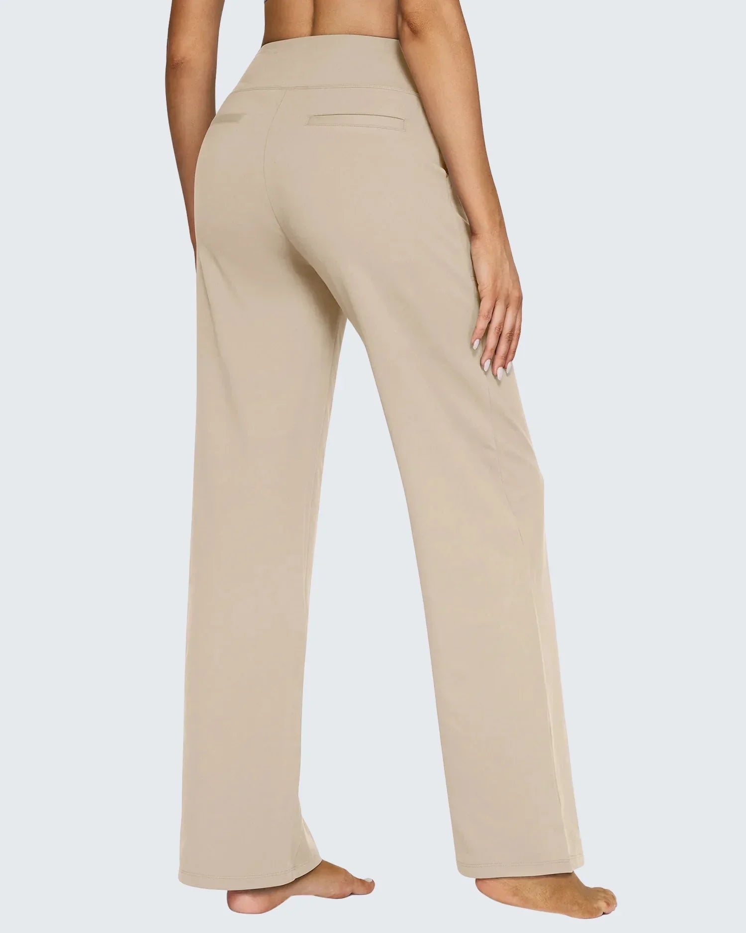 Women's High-Waisted Wide-Leg Trousers with Pockets