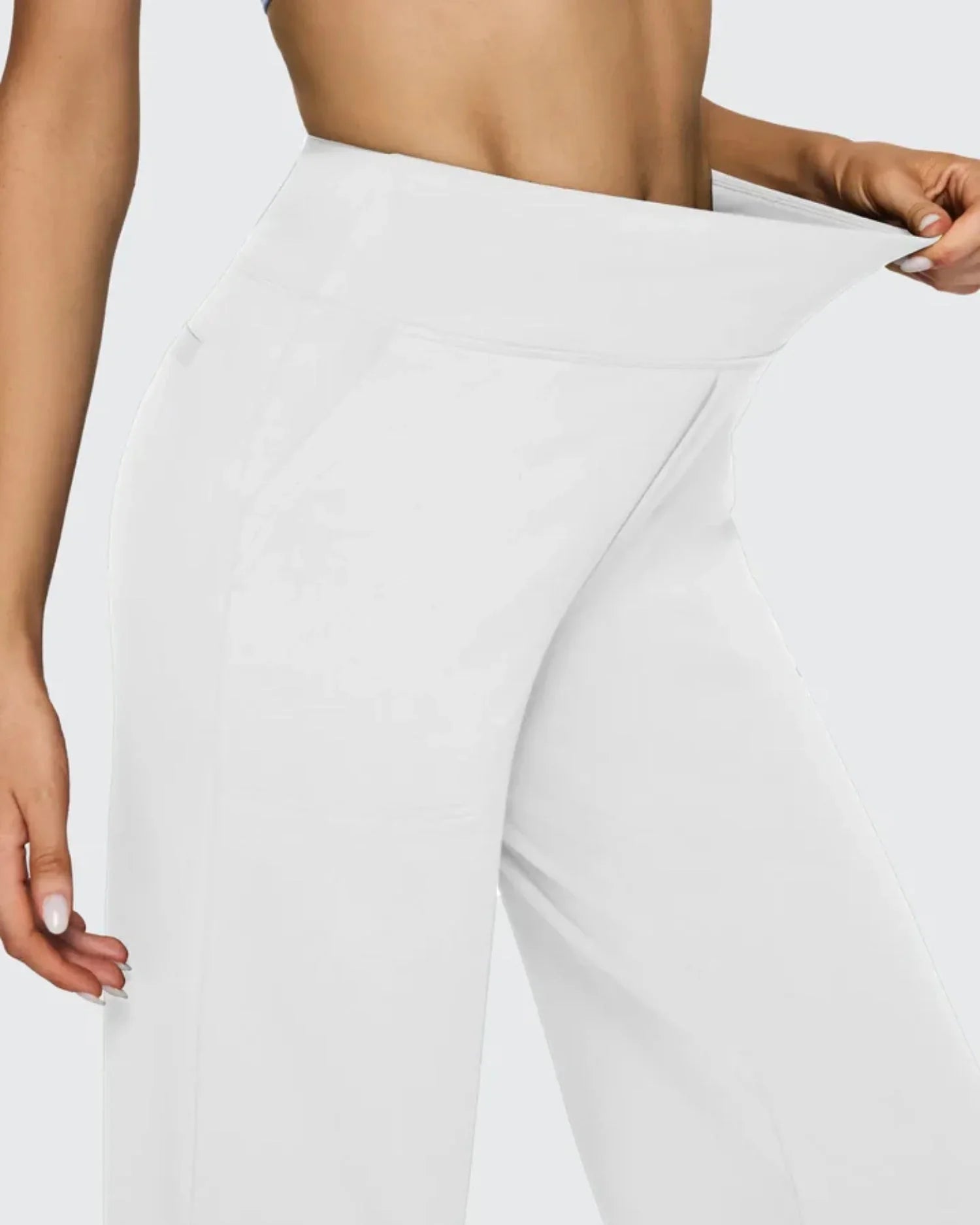 Women's High-Waisted Wide-Leg Trousers with Pockets