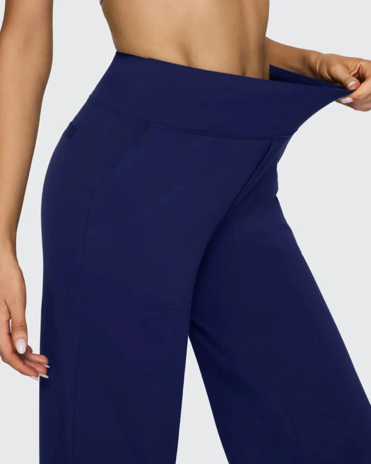 Women's High-Waisted Wide-Leg Trousers with Pockets