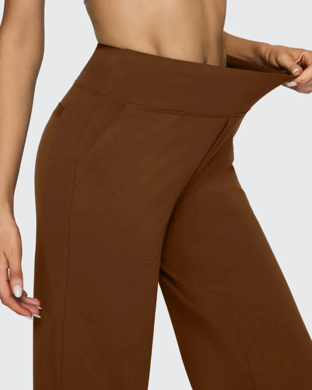 Women's High-Waisted Wide-Leg Trousers with Pockets