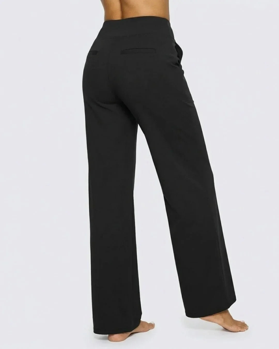 Women's High-Waisted Wide-Leg Trousers with Pockets