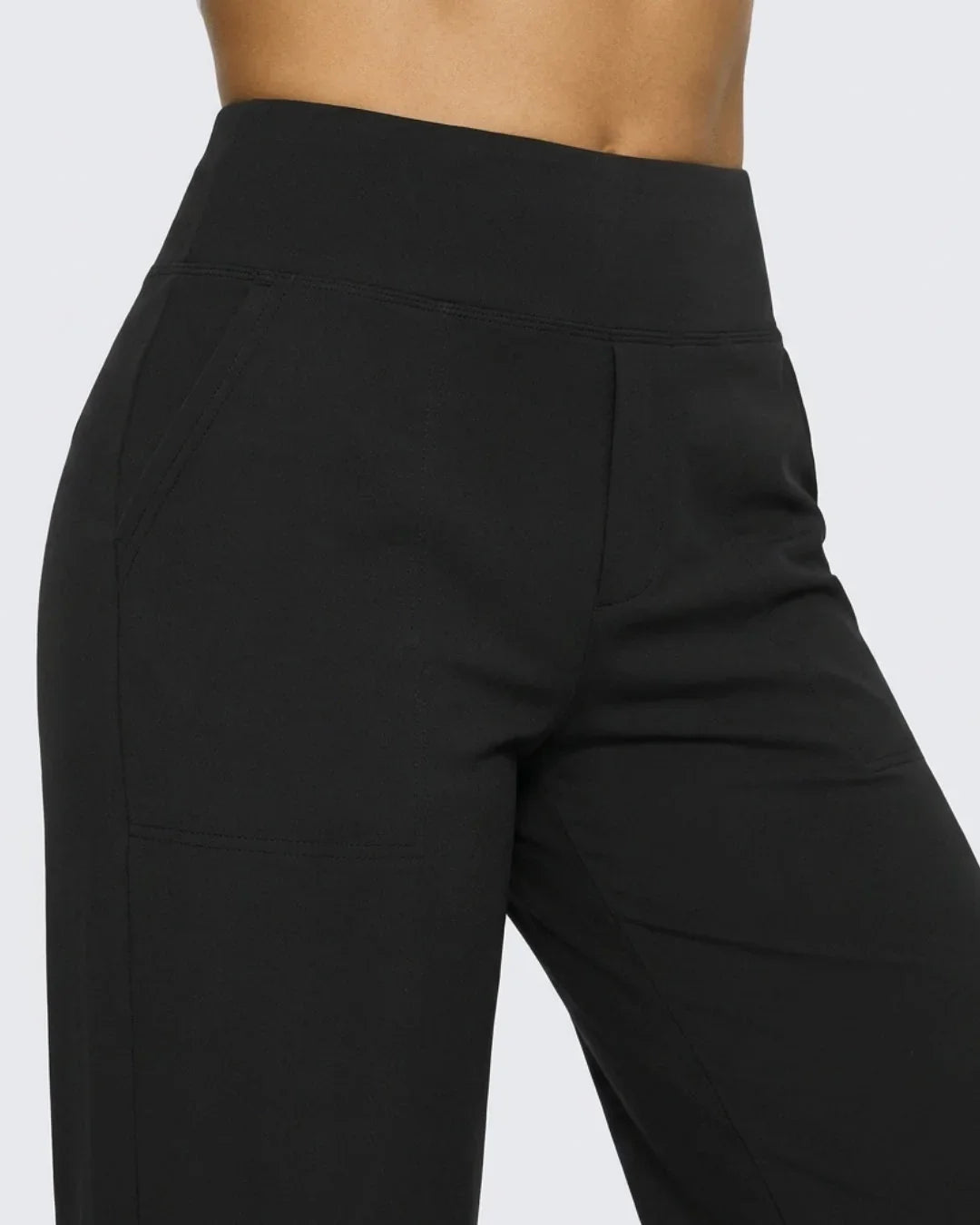 Women's High-Waisted Wide-Leg Trousers with Pockets