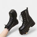 Women's Chunky Platform Lace-Up Ankle Boots