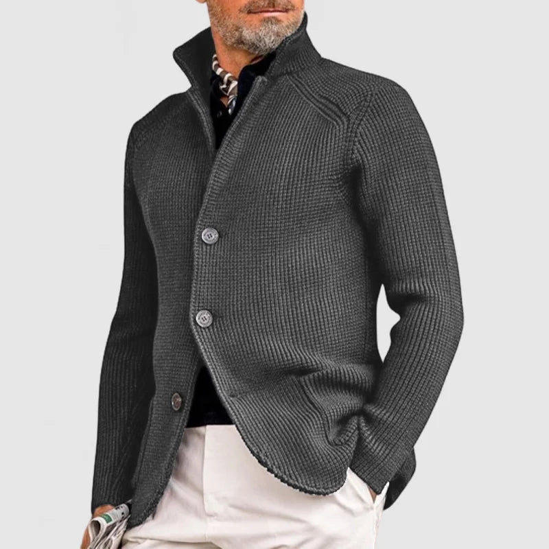 Men's Knitted Button-Up Cardigan Jacket