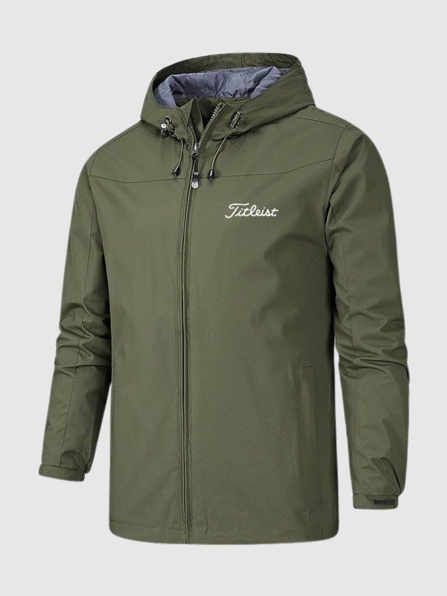 Veste de pluie légère à capuche pour homme