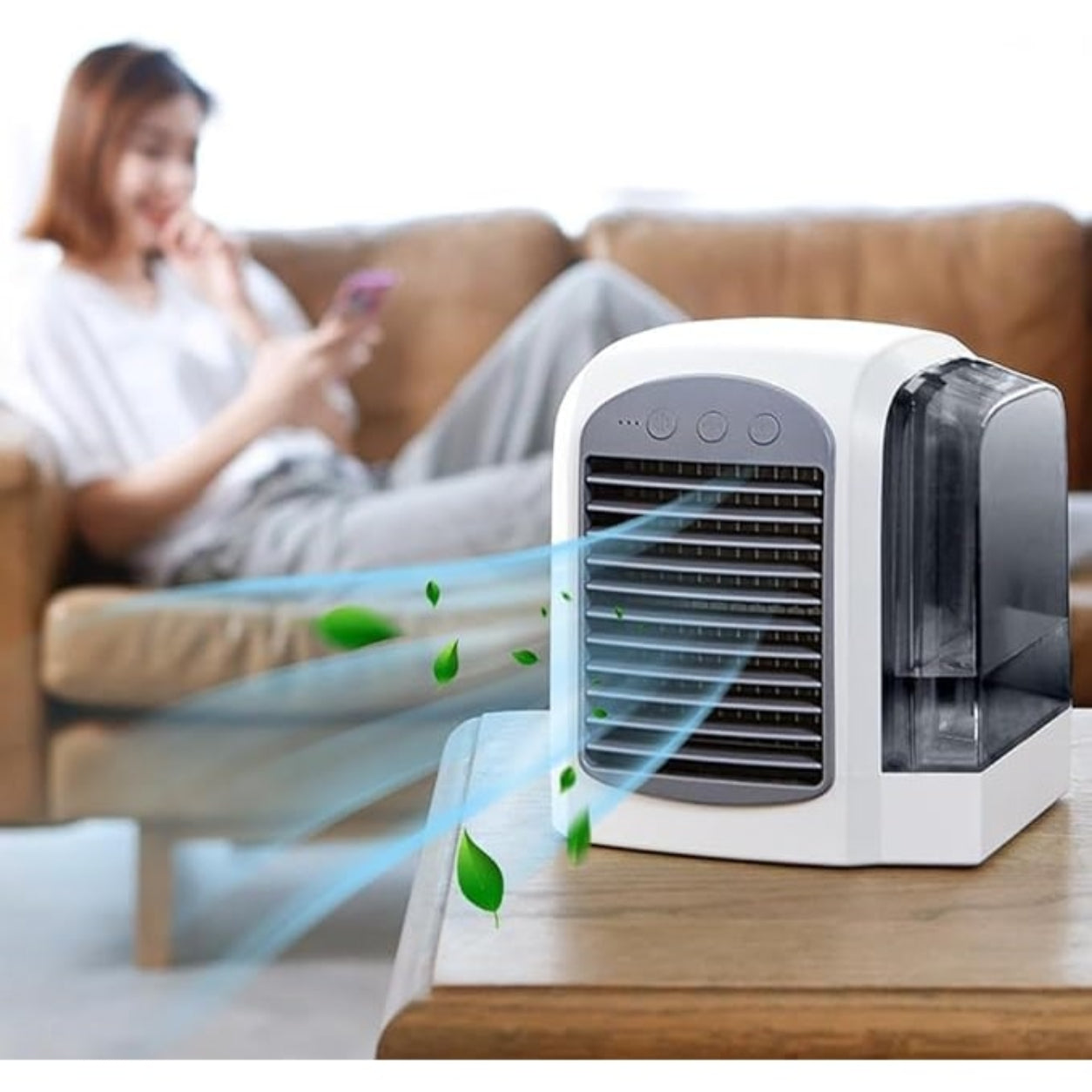 Portable Evaporative Air Cooler with ABS Plastic Water Tank for Summer