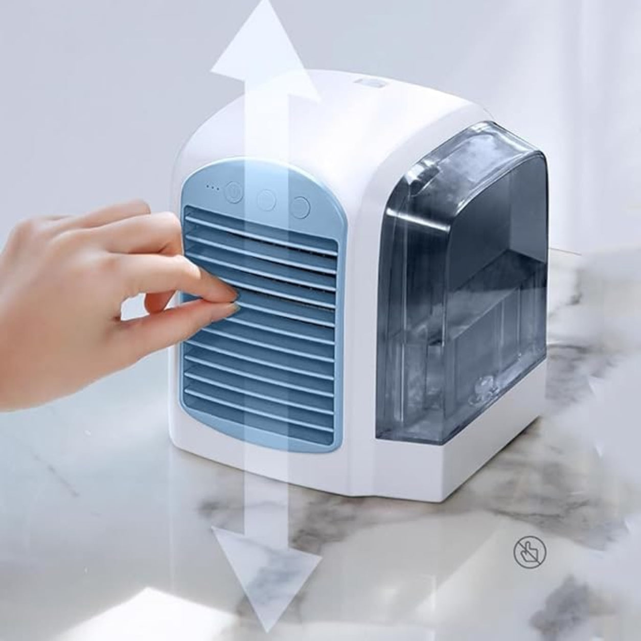 Portable Evaporative Air Cooler with ABS Plastic Water Tank for Summer