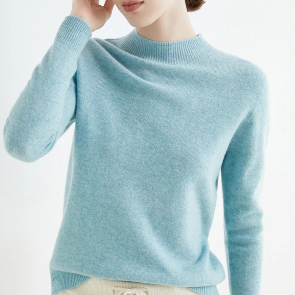 Pull doux en maille à col rond pour femme
