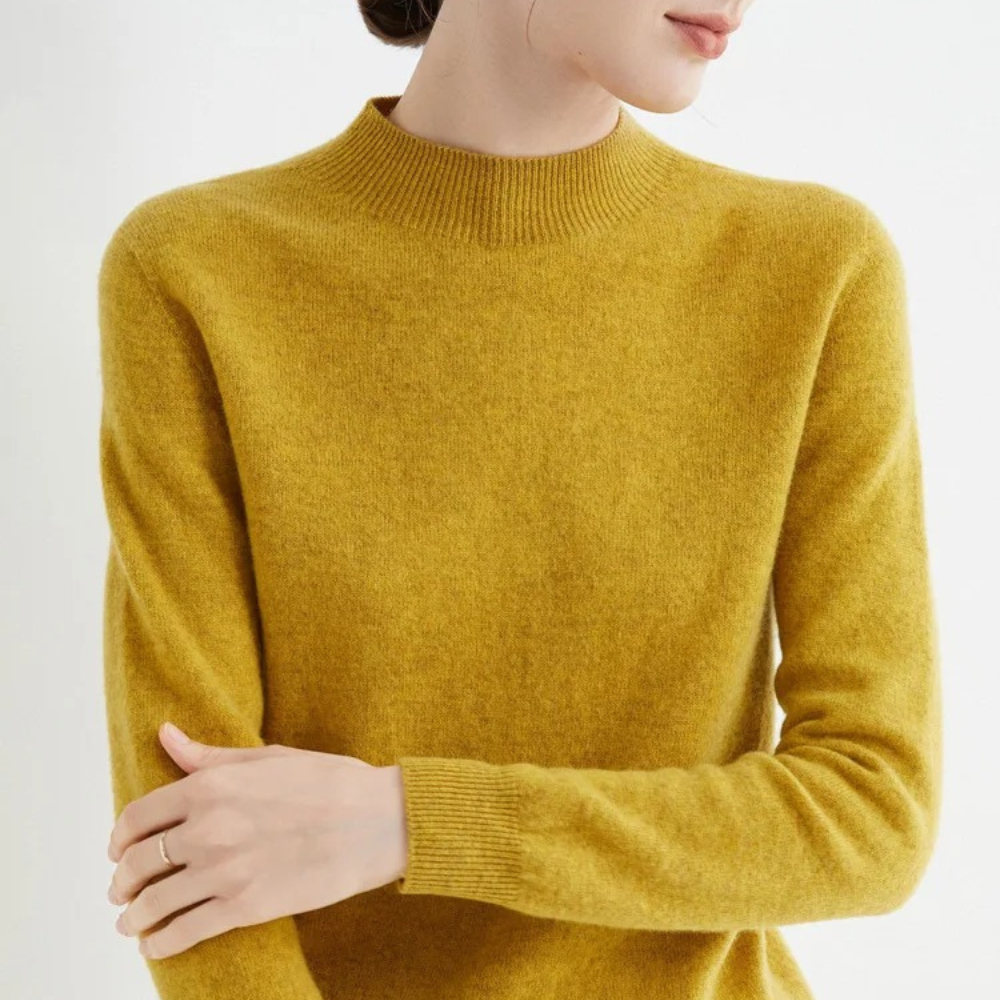 Pull doux en maille à col rond pour femme