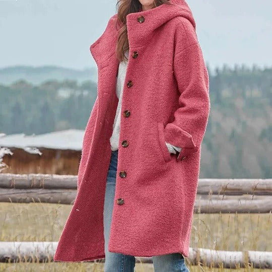 Manteau d’hiver isolant pour femme | Veste longue à capuche