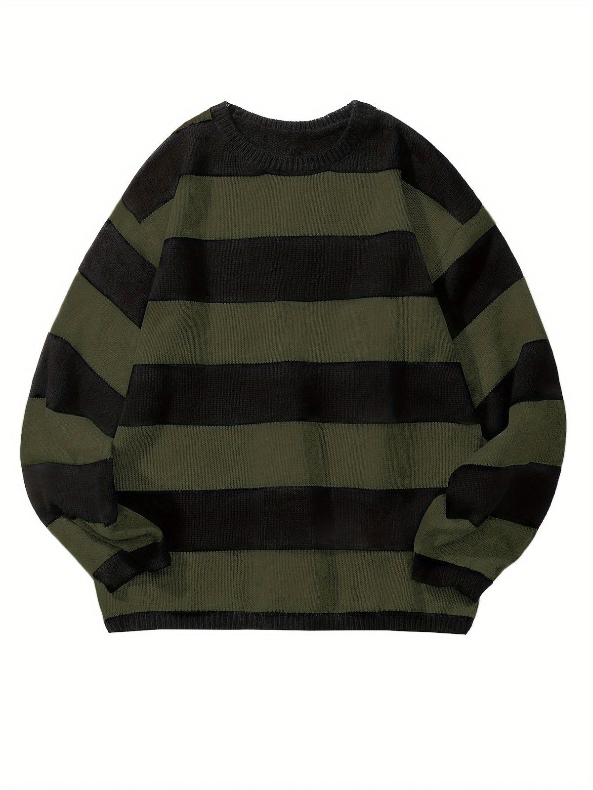 Pull en maille rayé pour homme | Pull à col rond