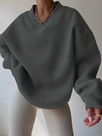 Women's Oversized V-Neck Jumper